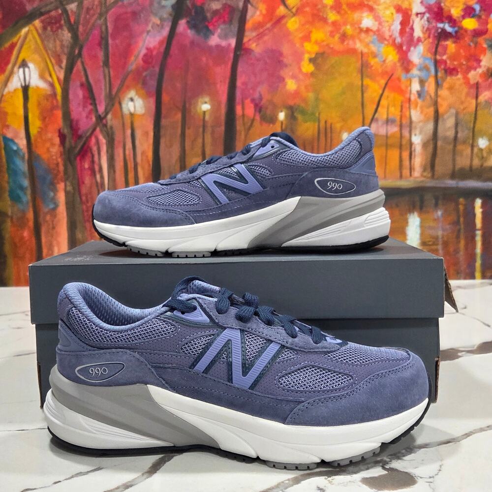 New Balance 990 v6 Purple Blue Size 6 Kids/7.5 Women's Running Shoes GC990PP6